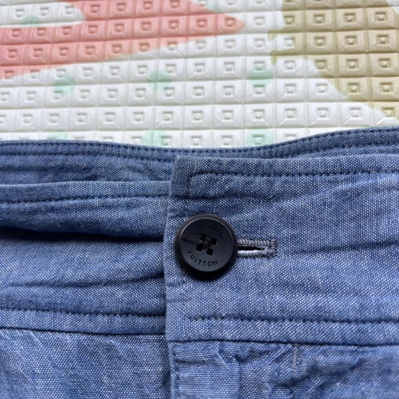 Louis Vuitton Blue Cotton Chambray Shorts 39-40 - Picture 3 of 10